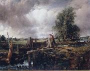 John Constable A boat passing a lock oil painting